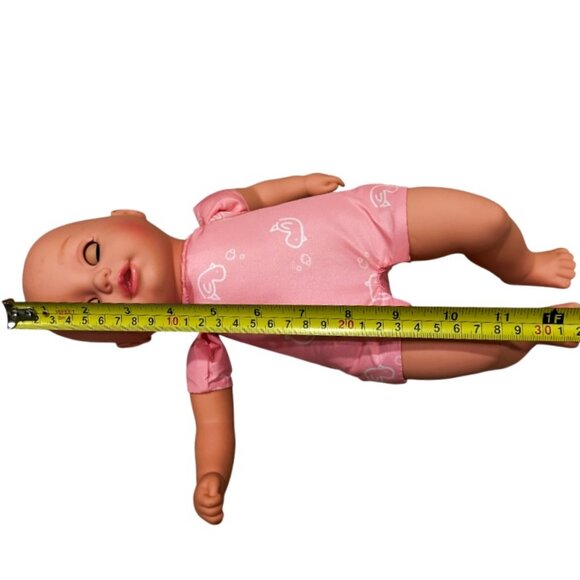 Zapf Creation Baby Girl Doll Vinyl Head Limbs Soft Body Blue Sleepy Eyes 13 Inch - Picture 7 of 7